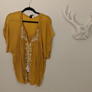 Yellow Bohemian top